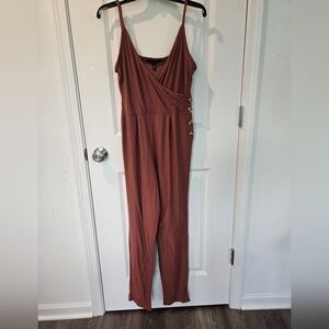 Derek Heart Women's Rust Brown Jumpsuit Size Medium